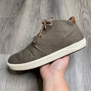 OluKai Nana Hele Wai'apo Chukka Boots Mens 11 Weather-Resistant Canvas Brown